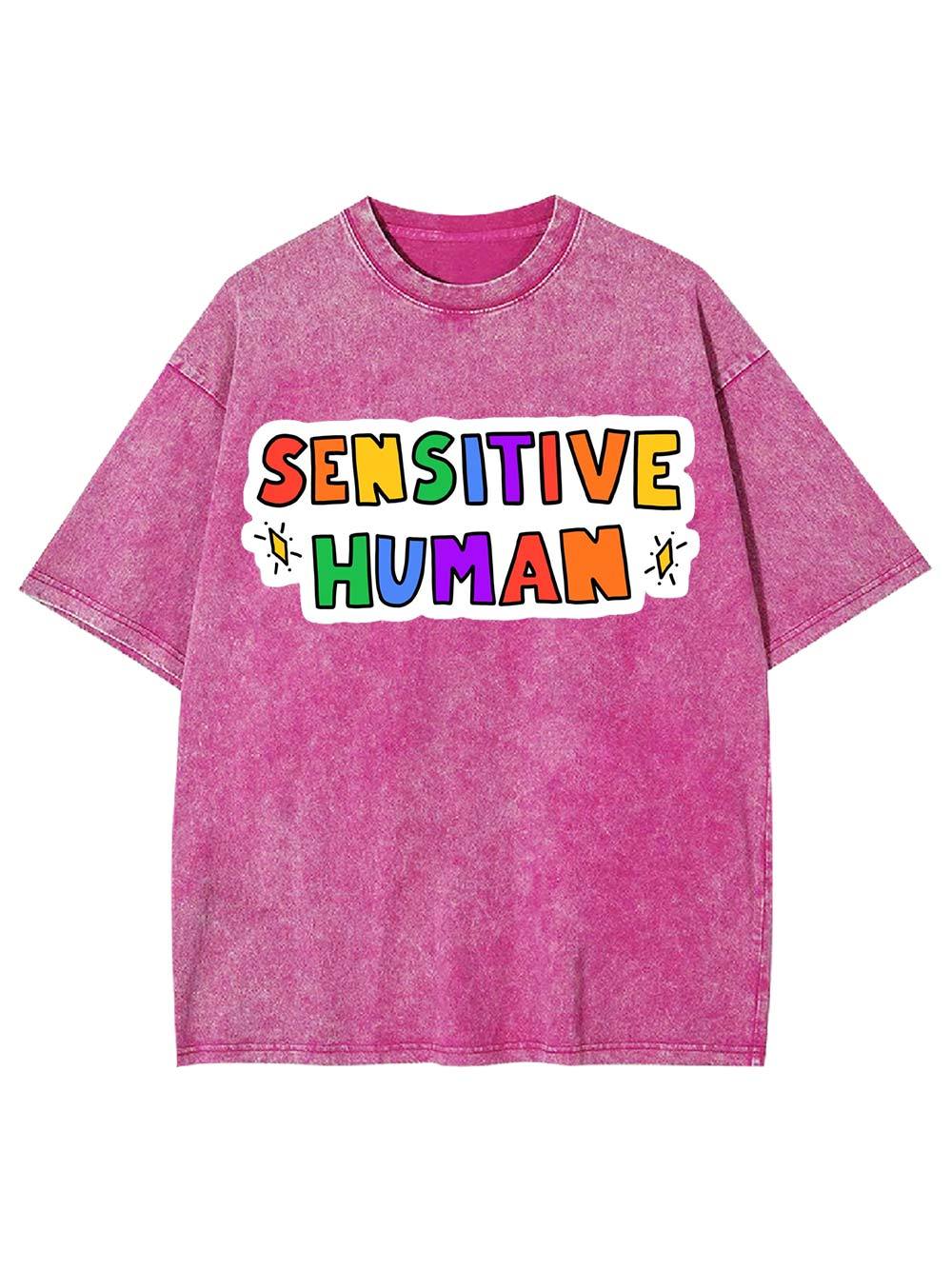 Sensitive Human Washed Tshirt