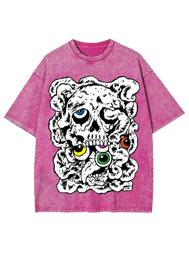 CHAOTIC SKULL WASHED TSHIRT