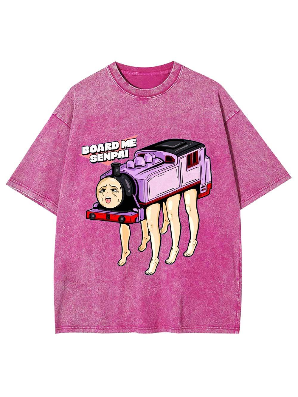 BOARD ME   SENPAI   Washed Tshirt