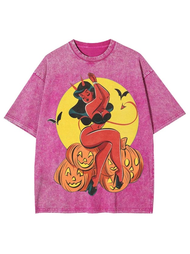 Pumpkins and the Evil Sprite Washed Tshirt