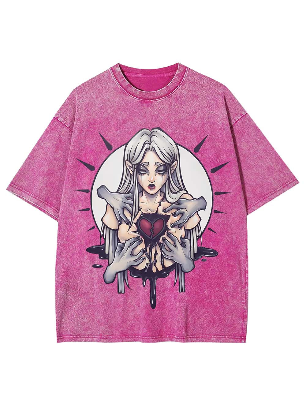 BROKEN HEART GRASP WASHED TSHIRT