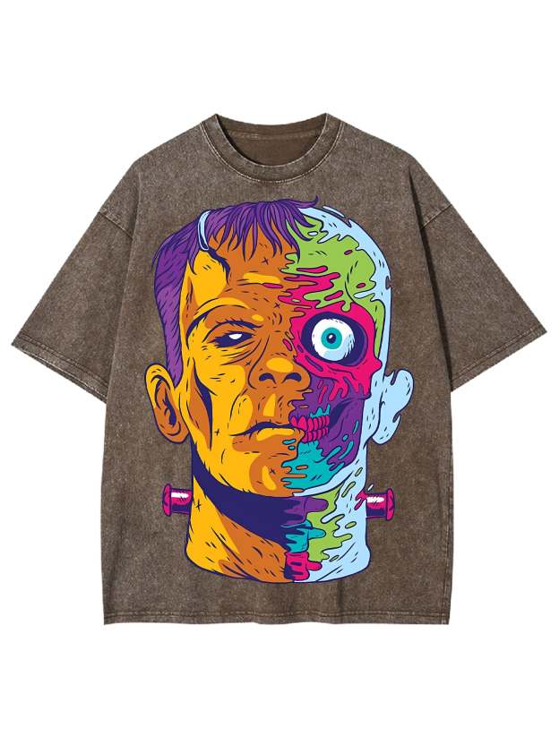 Trippy Frankenstein Washed Tshirt