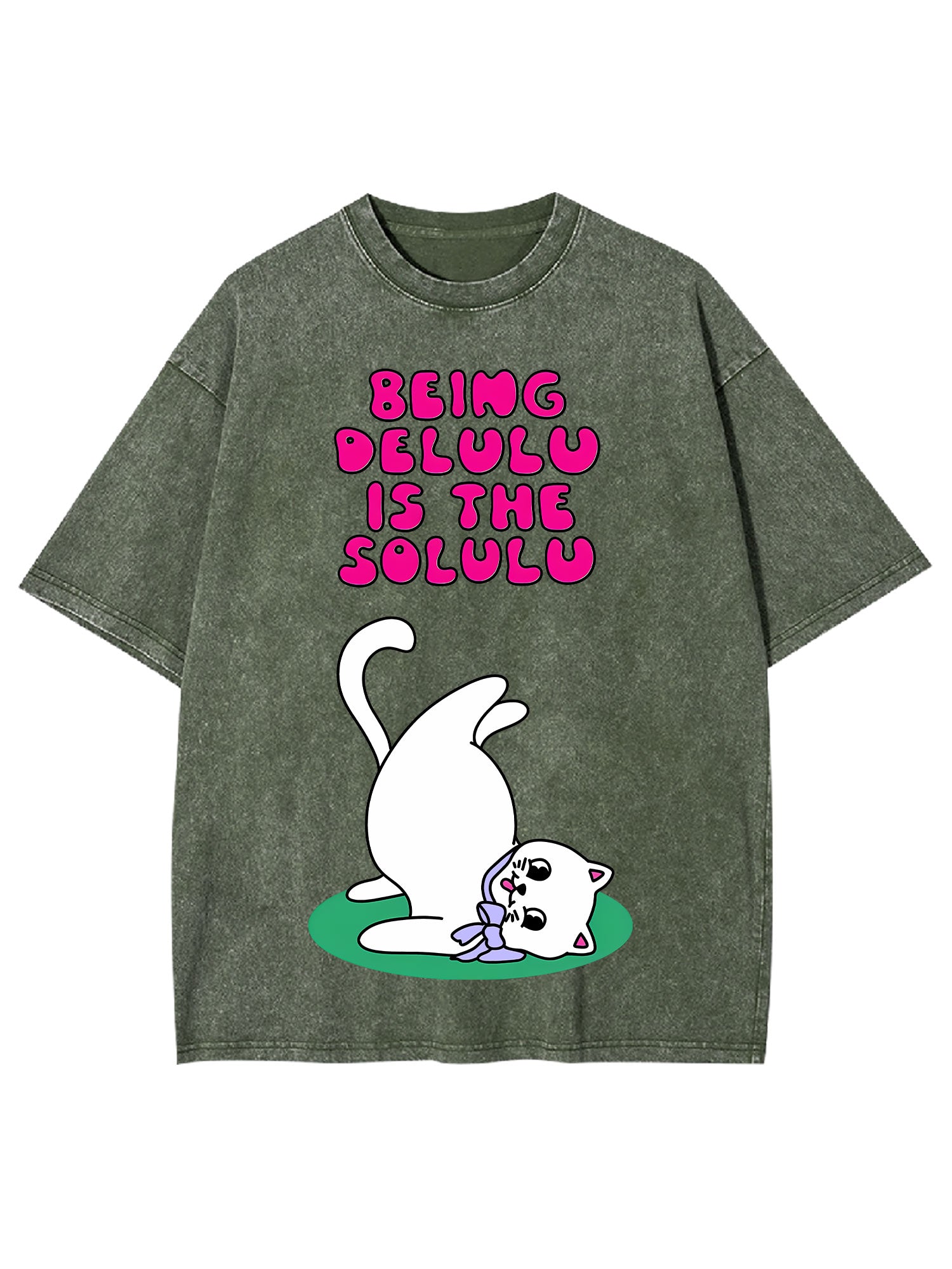 Being Delulu Is The Solulu Washed Tshirt