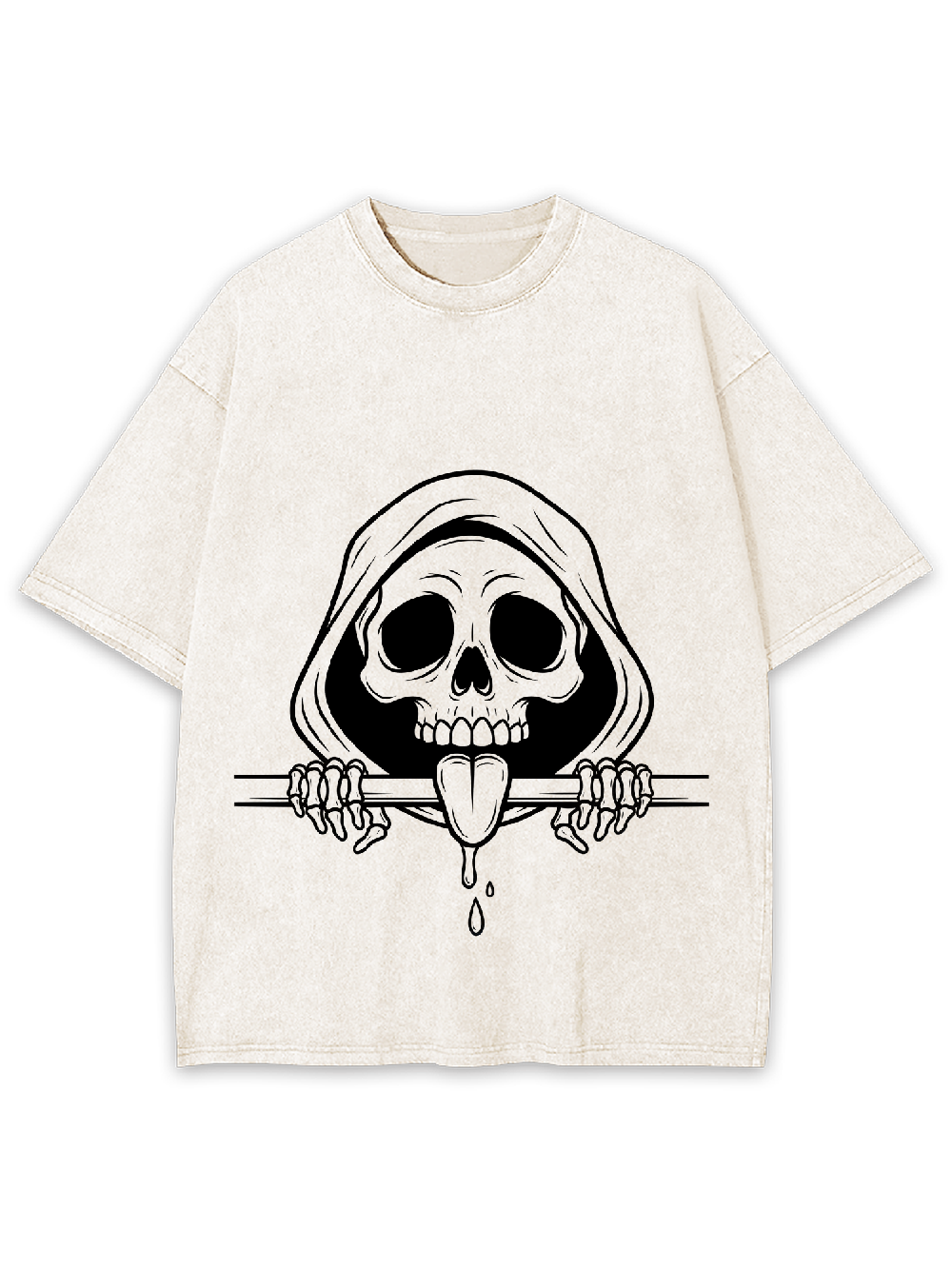 Skull Phantom Lick Washed Tshirt
