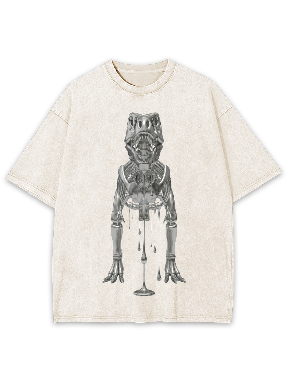 Liquid Dinosaur Skeleton Washed Tshirt