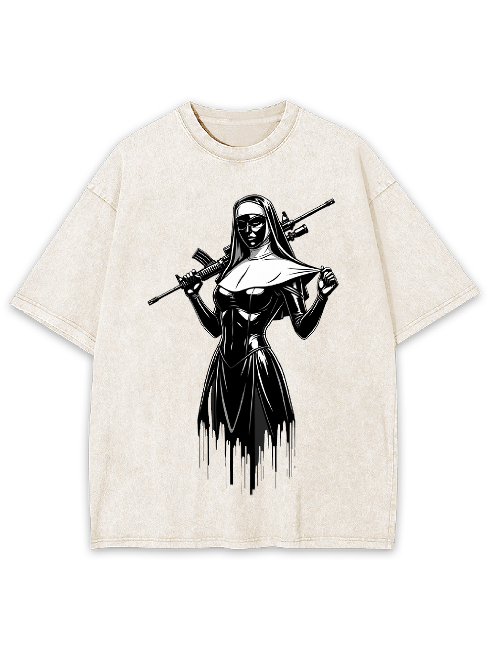 Armed Nun Washed Tshirt