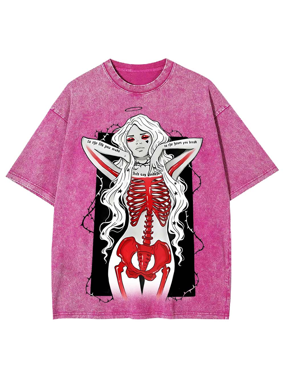 Angelic Skeleton Washed Tshirt