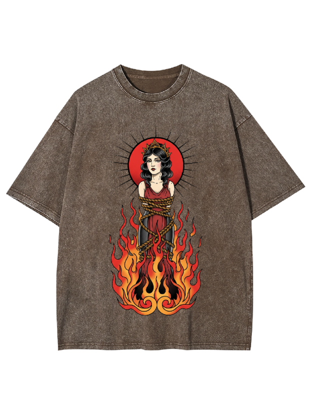 Burning Saint Washed Tshirt