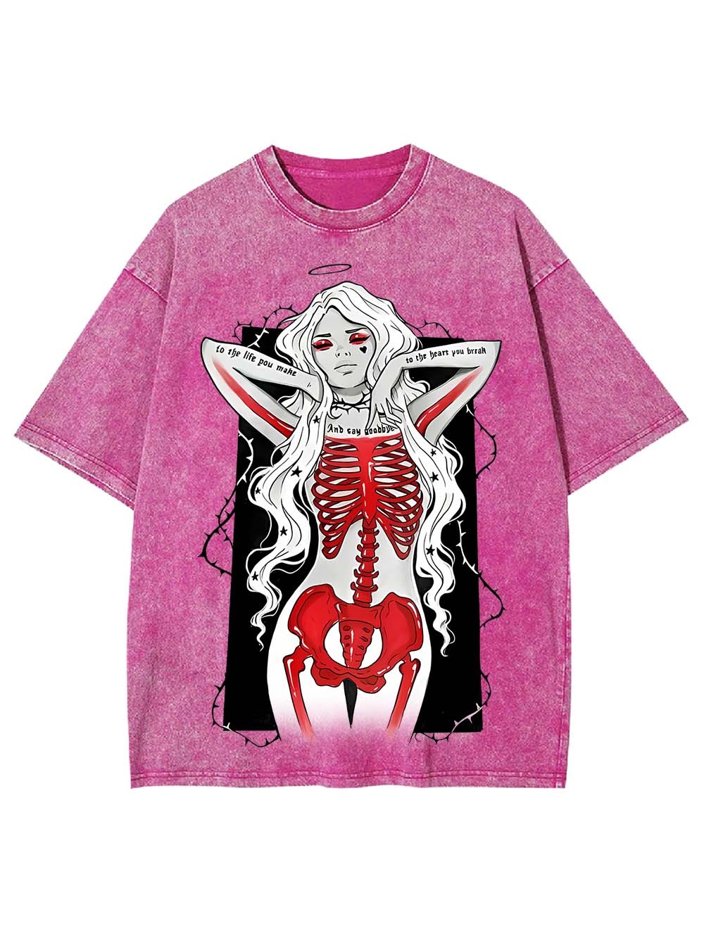 Angelic Skeleton Washed Tshirt