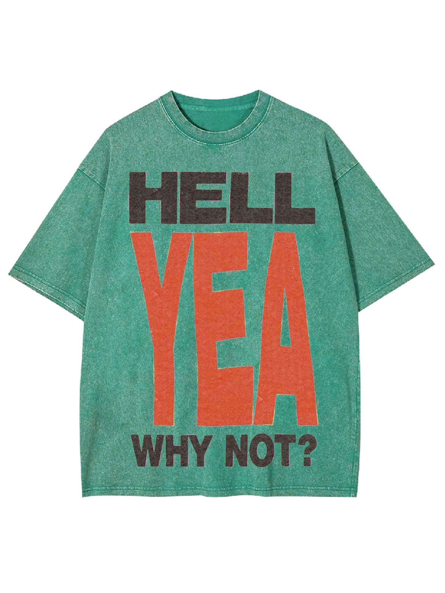 Hell Yea Why Not? Washed Tshirt