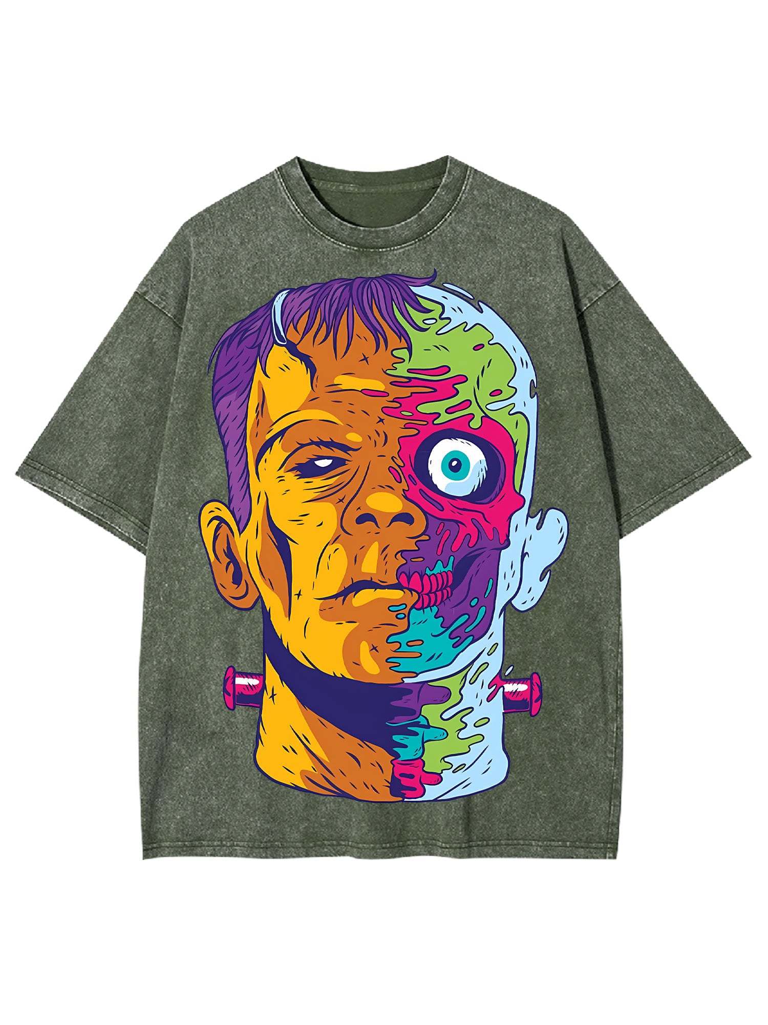 Trippy Frankenstein Washed Tshirt
