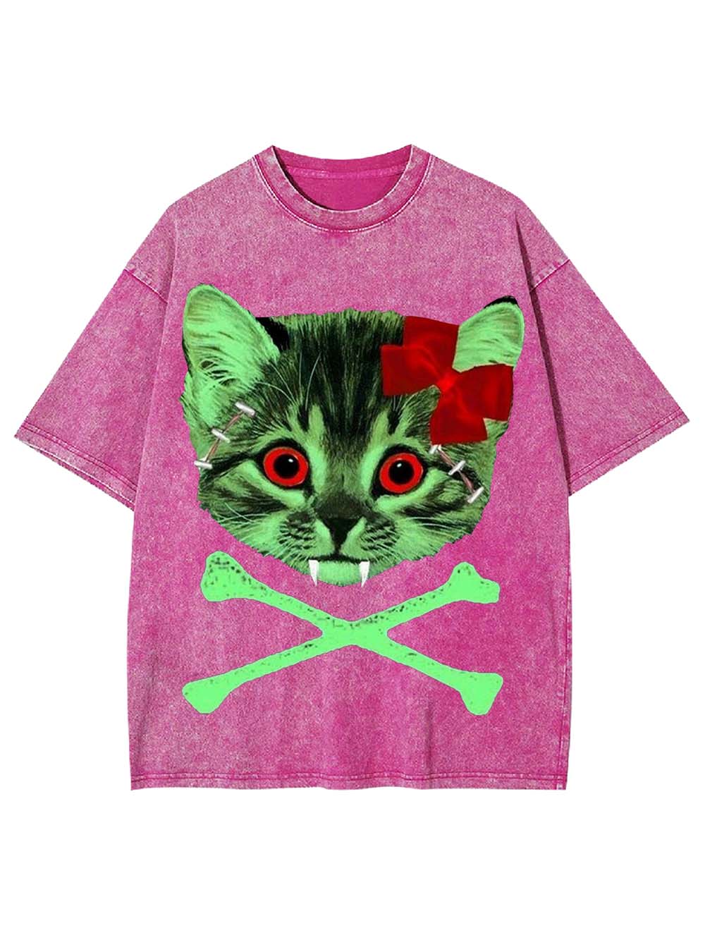 Zombie Kitty Washed Tshirt
