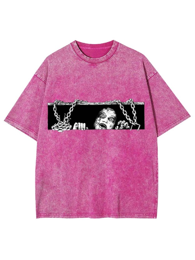 Chained Horror Washed Tshirt