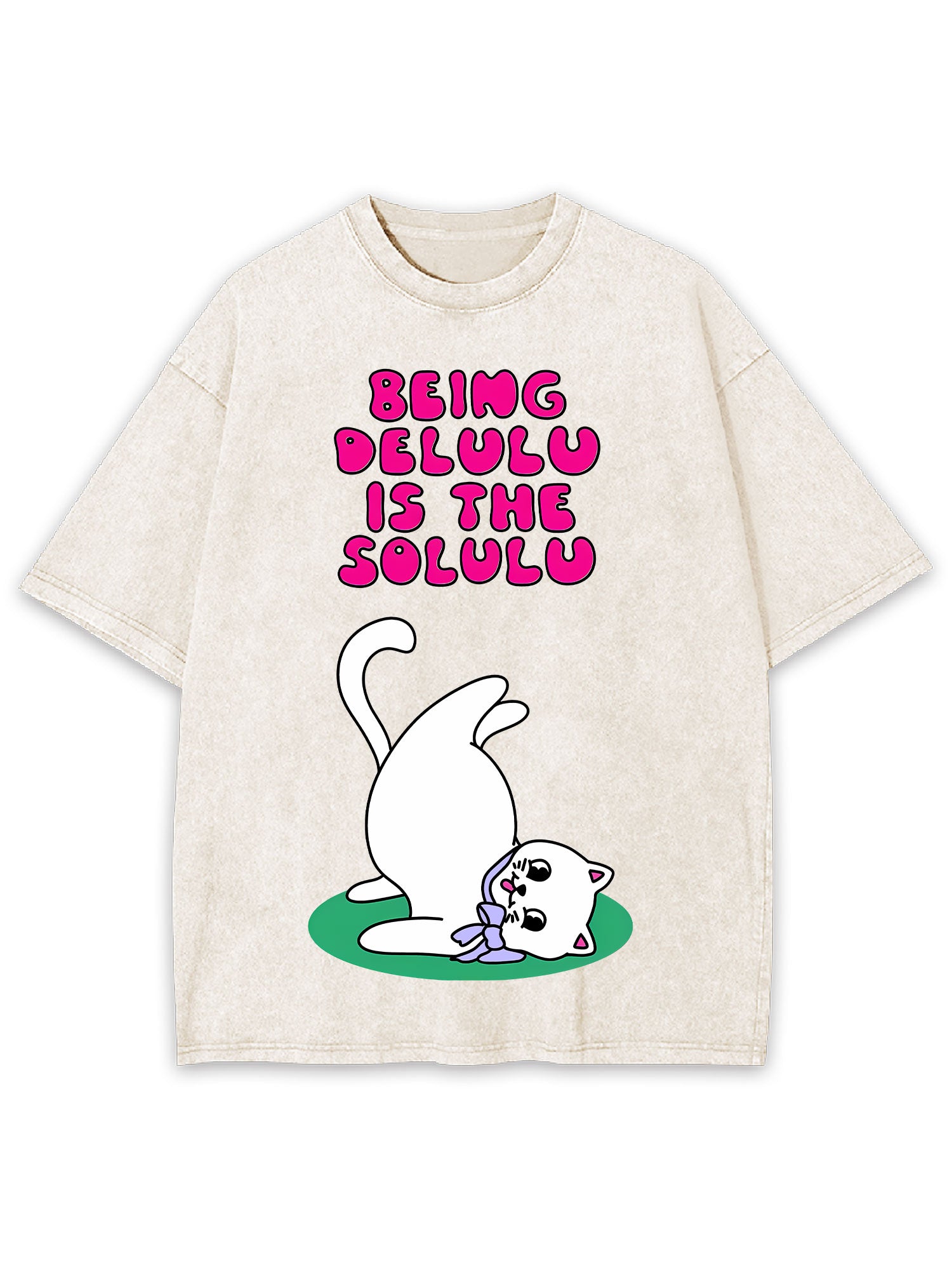 Being Delulu Is The Solulu Washed Tshirt