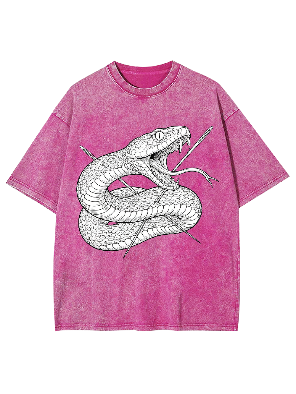 Painful Coiled Snake Washed Tshirt