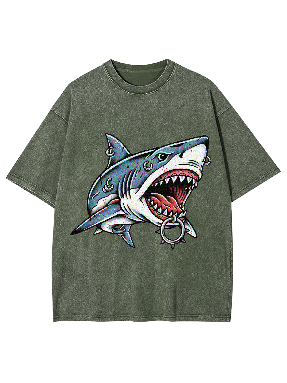 Punk Shark Washed Tshirt