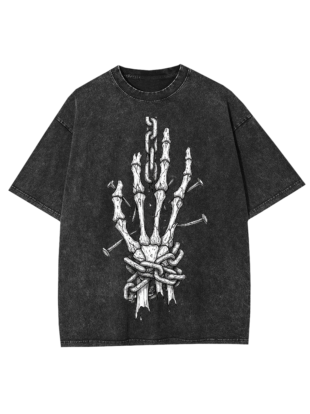 Chained Skeleton Hand Washed Tshirt