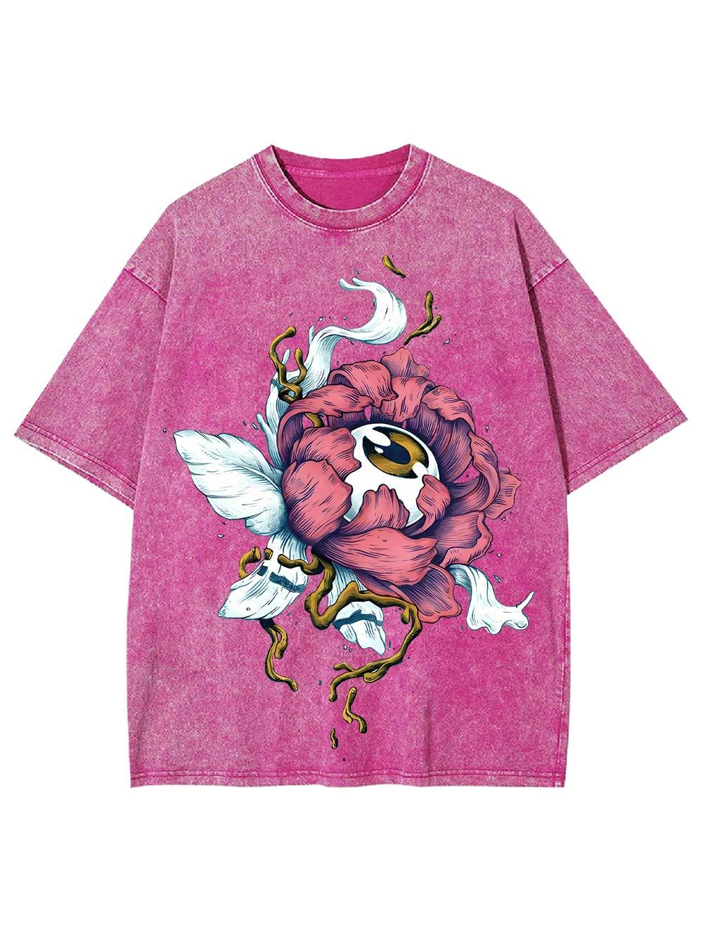 Floral Eye Fusion Washed Tshirt