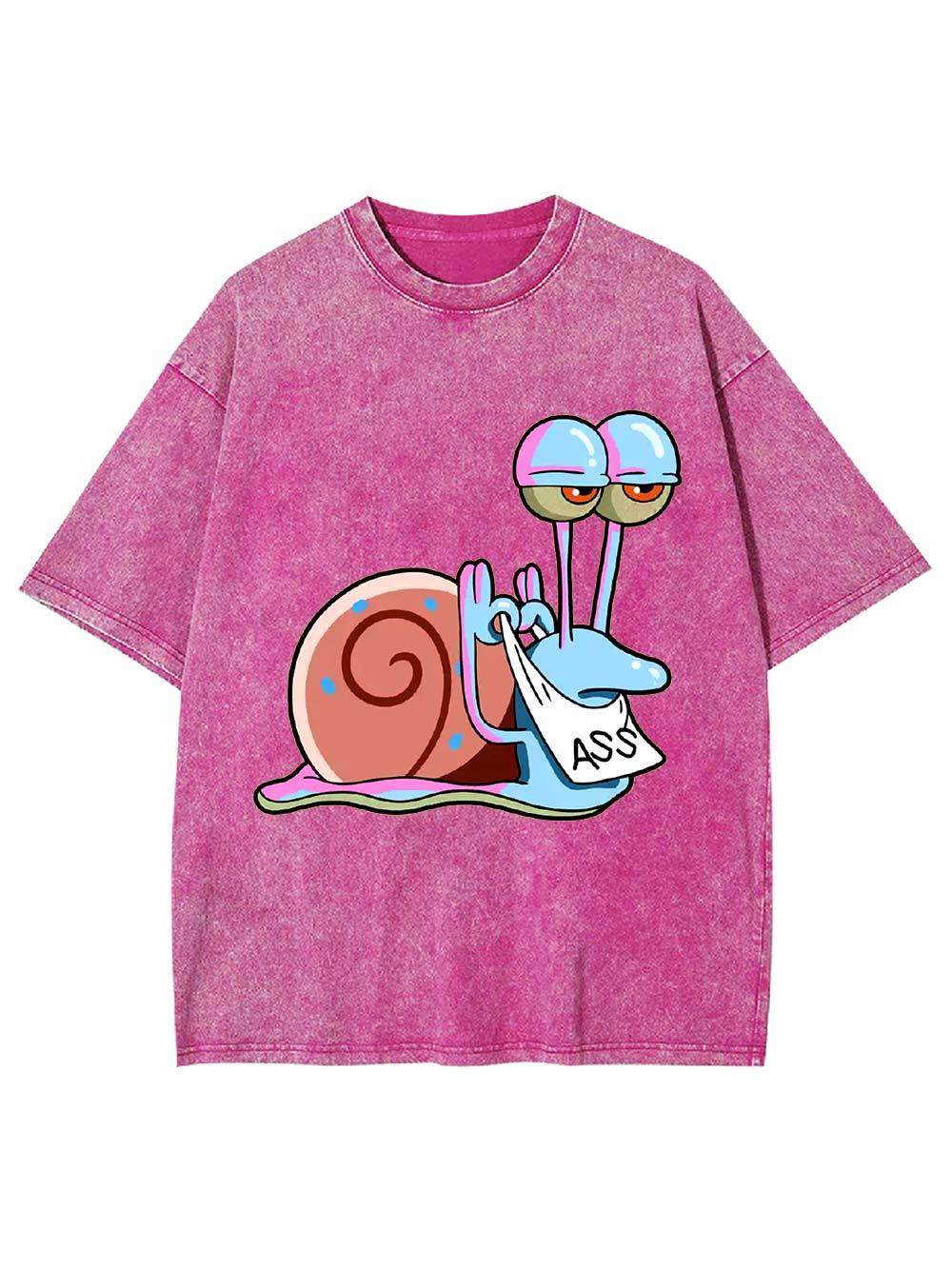 Sassy Snail with Attitude Washed Tshirt