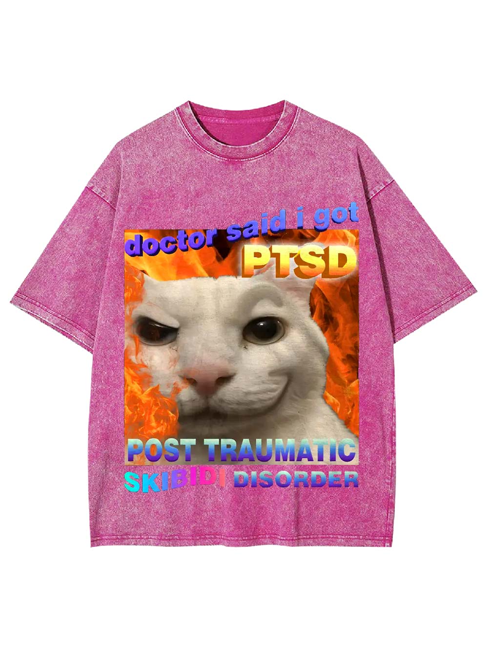 Post Traumatic Skibidi Disorder Washed Tshirt