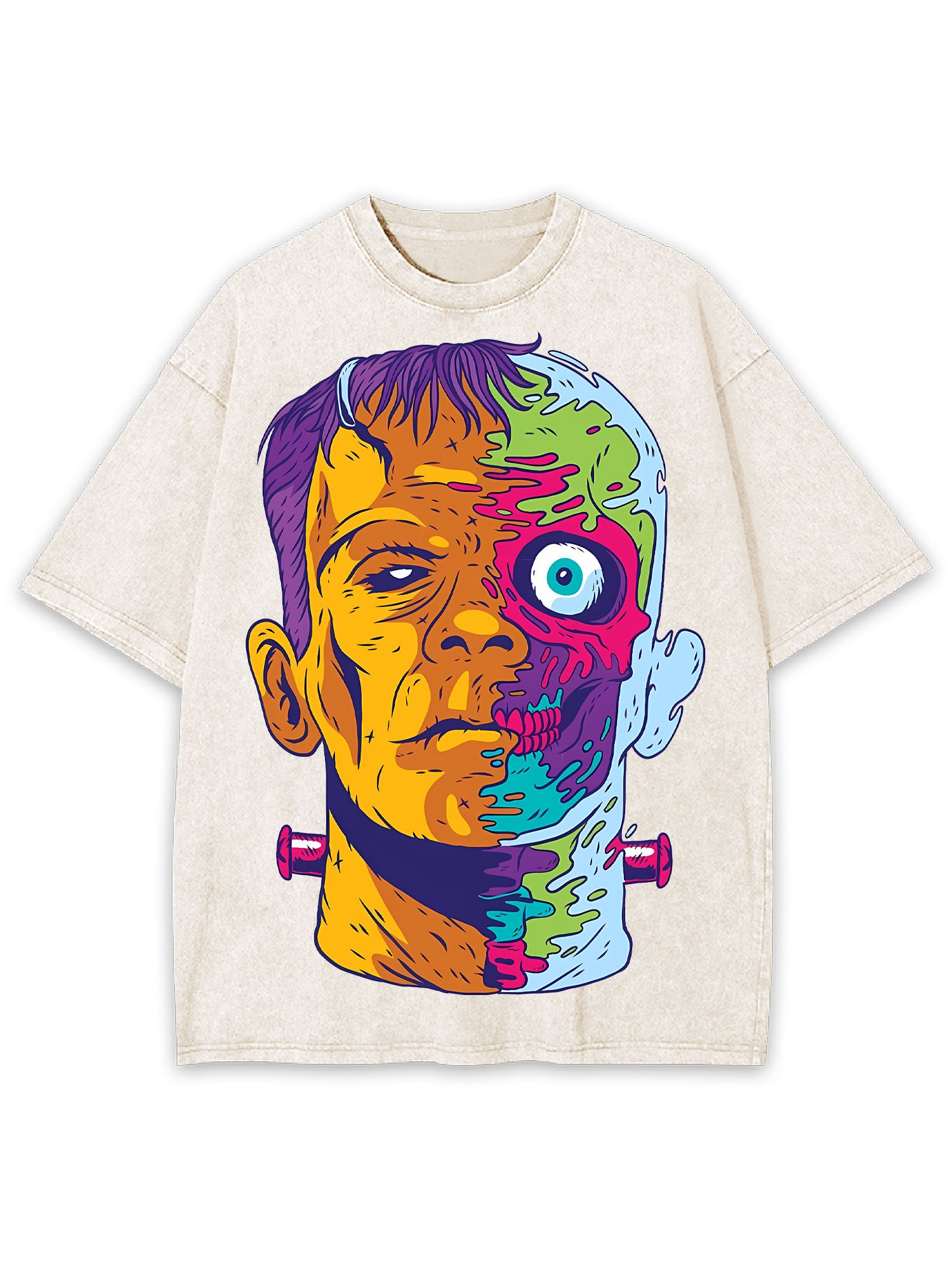 Trippy Frankenstein Washed Tshirt