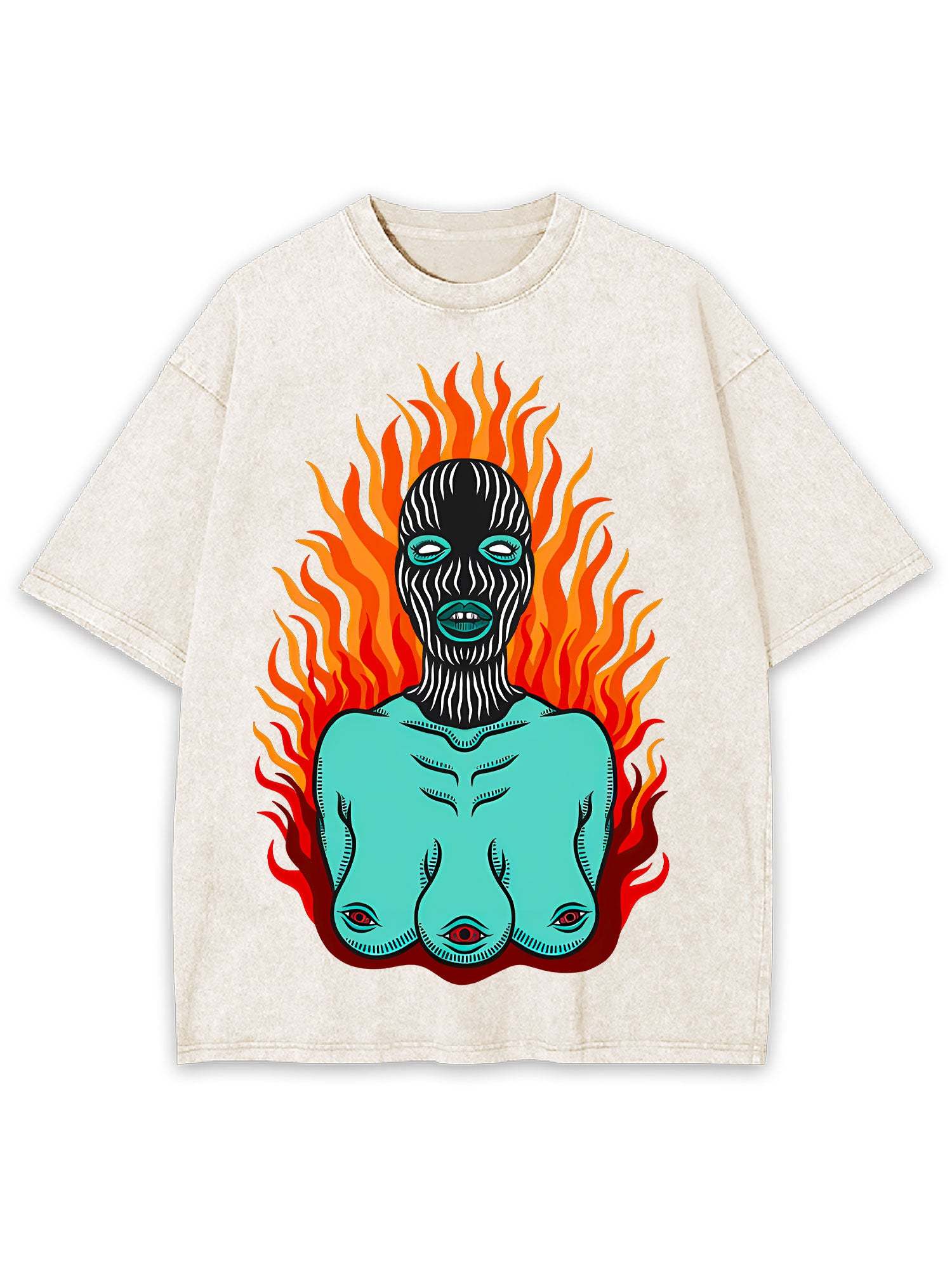 Flames Washed Tshirt