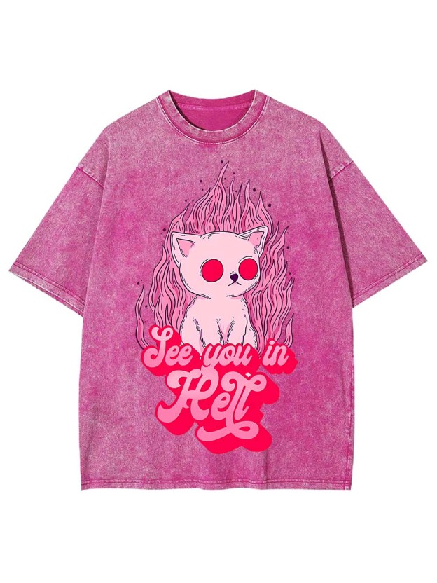 SEE YOU IN HELL WASHED TSHIRT