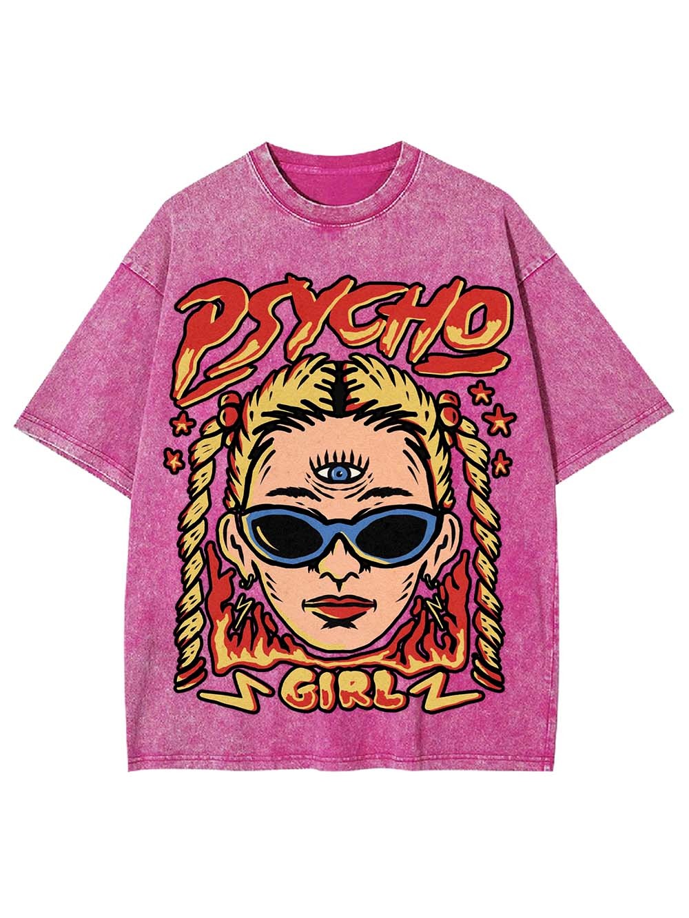 PSYCHO GIRL WASHED TSHIRT