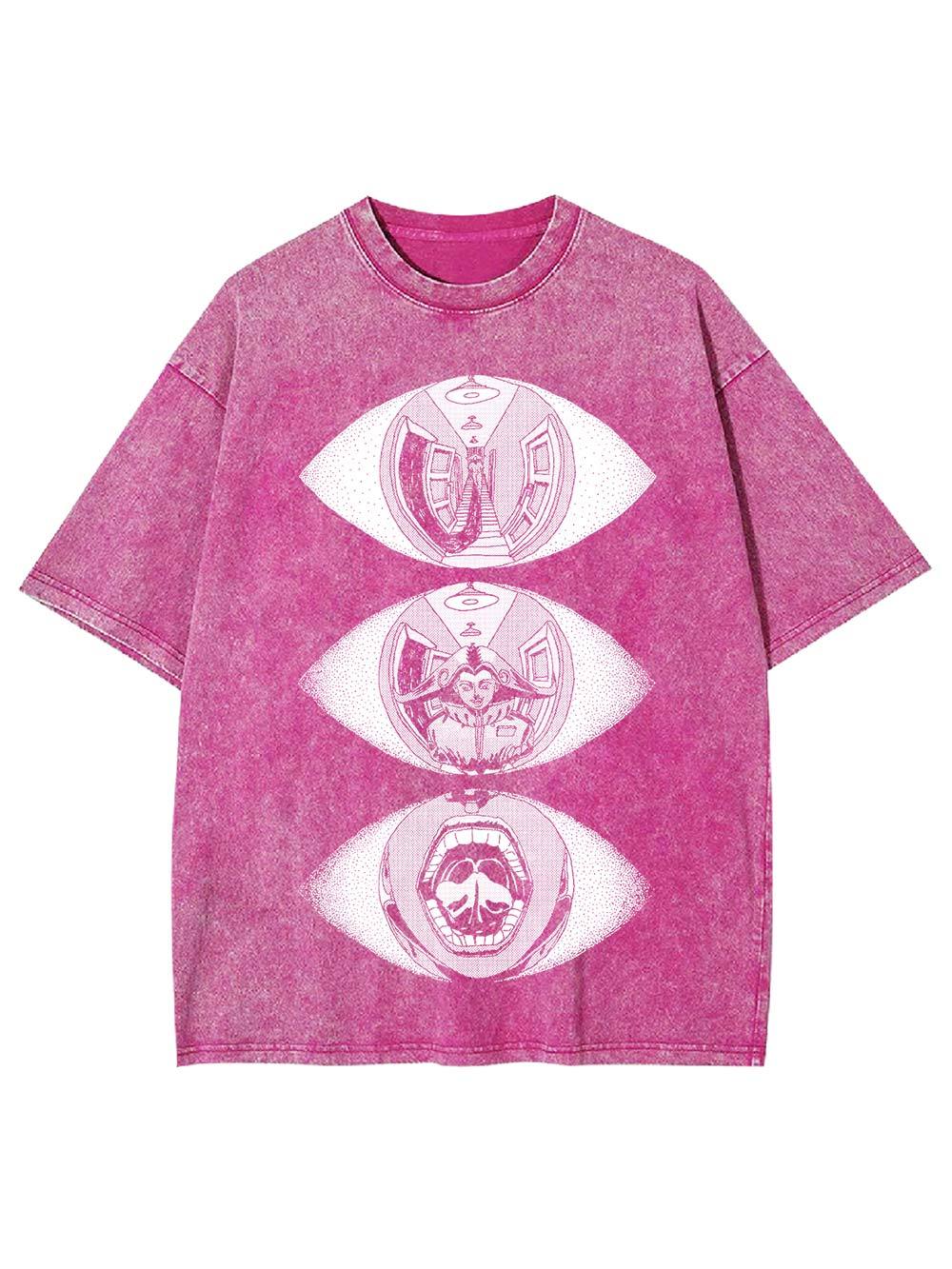 Eye Of Reflections Washed Tshirt-ClassyOutlaw Sale