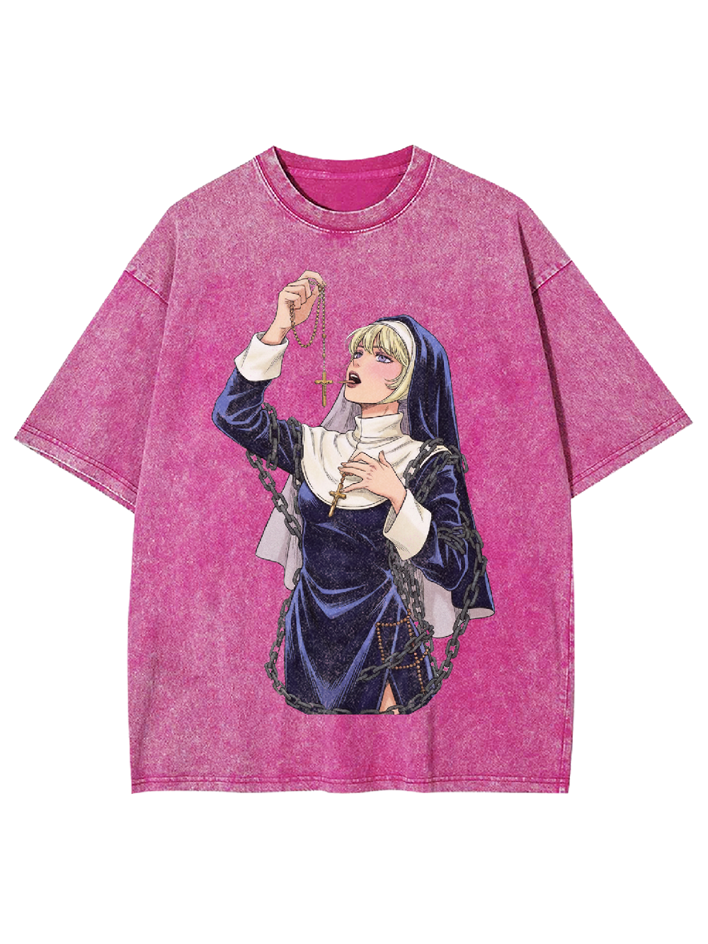 Licking Manga Nun Washed Tshirt