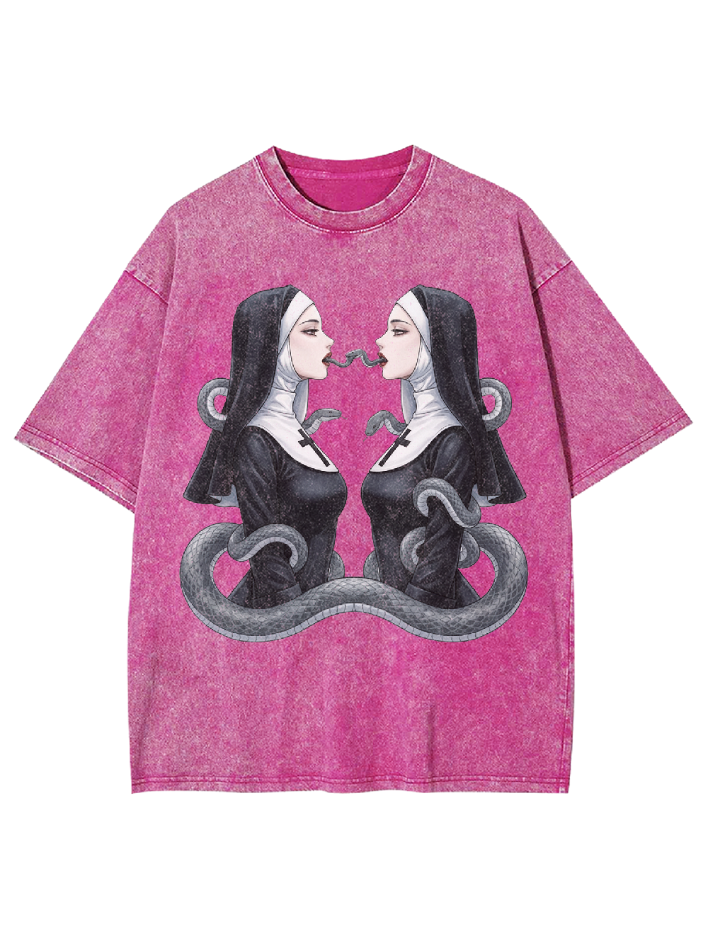 The Twin Serpent Nuns Washed Tshirt