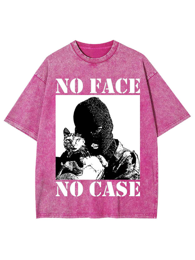 No Face No Case Washed Tshirt