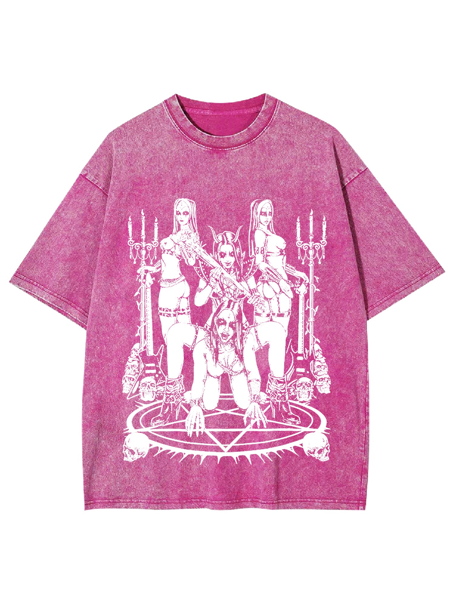 Dark Ritualistic Figures Washed Tshirt