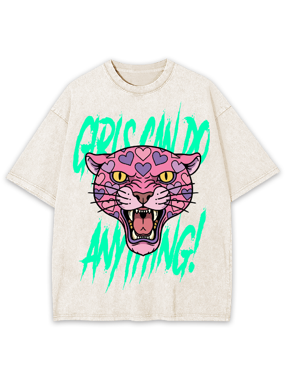 Girls can do anything Washed Tshirt