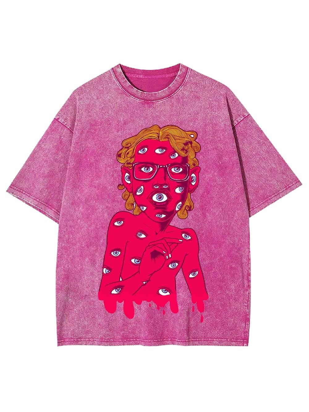 EYE-COVERED ENIGMA WASHED TSHIRT