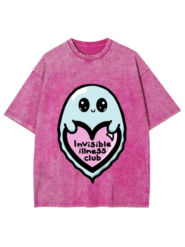 Invisible Illness Club Washed Tshirt