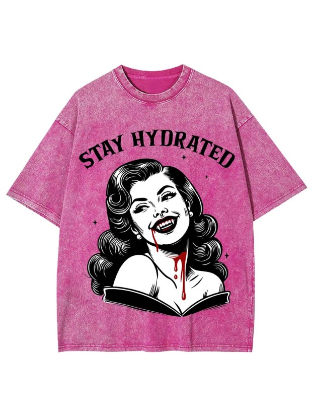 Stay Hydrated Washed Tshirt