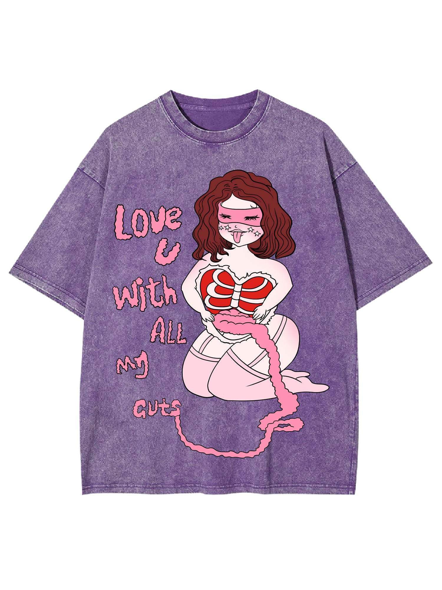 Love You With All My Guts Washed Tshirt