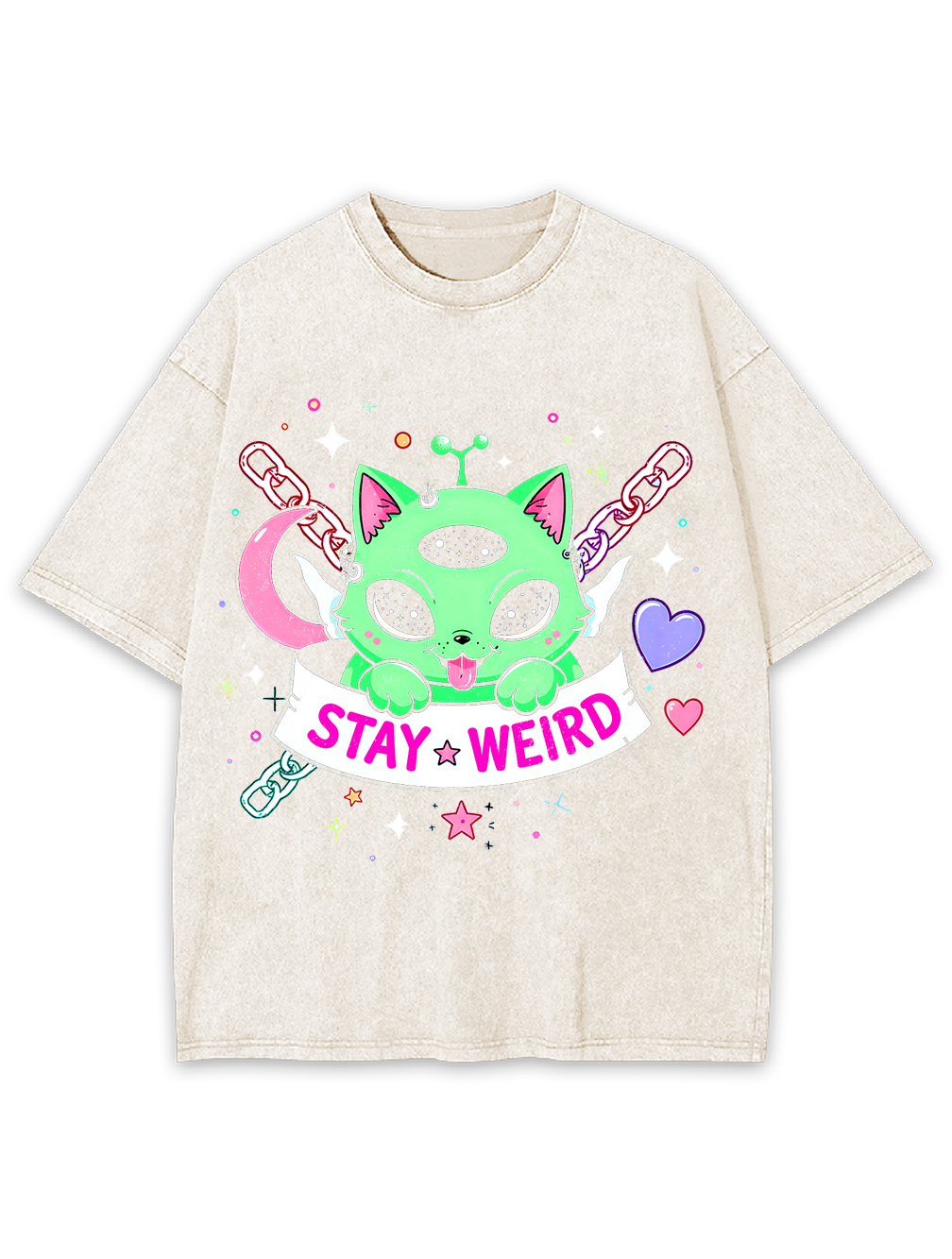 Stay wired Washed Tshirt