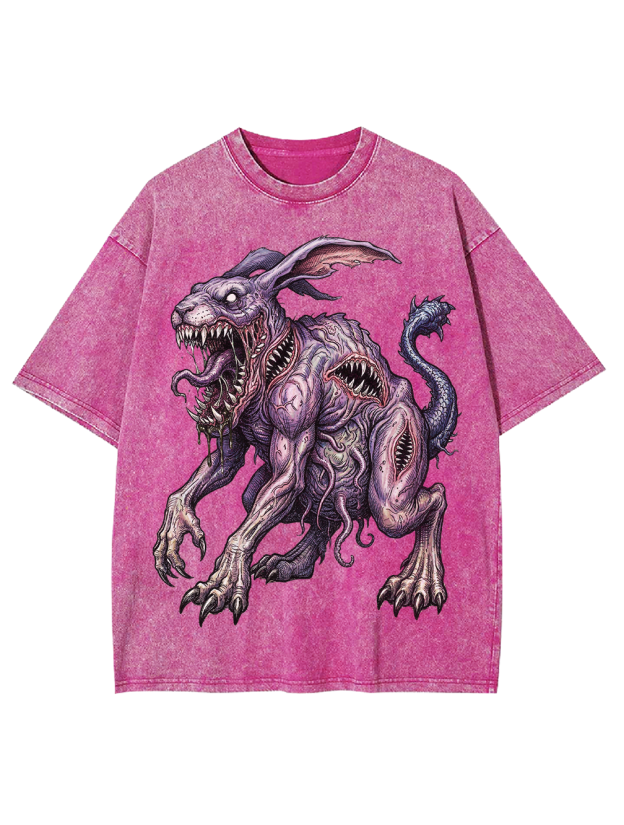 Terrifying Mutant Rabbits Washed Tshirt