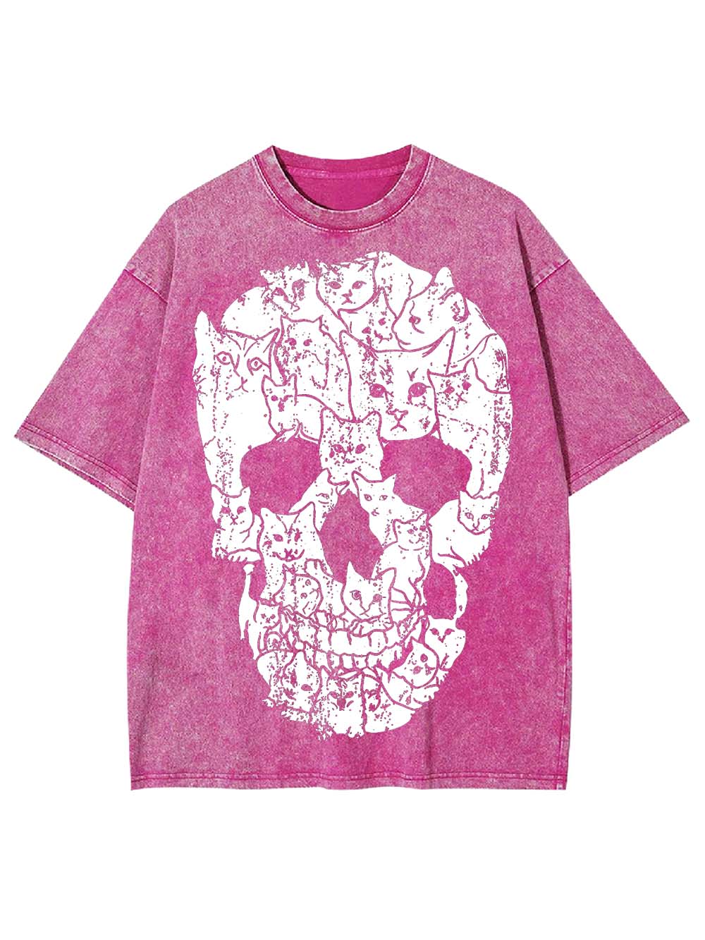 Cats Of The Skull Washed Tshirt