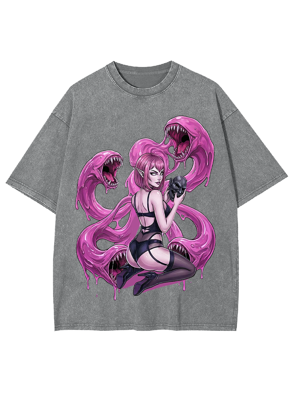 Neon Succubus & Dark Siren Washed Tshirt