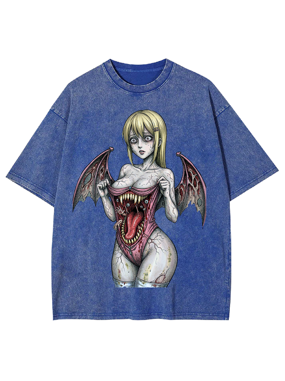 Bat Wings & Bite Washed Tshirt
