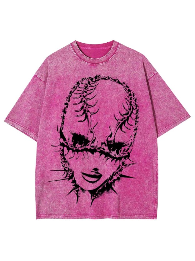 Thorned Veil of Silence Washed Tshirt