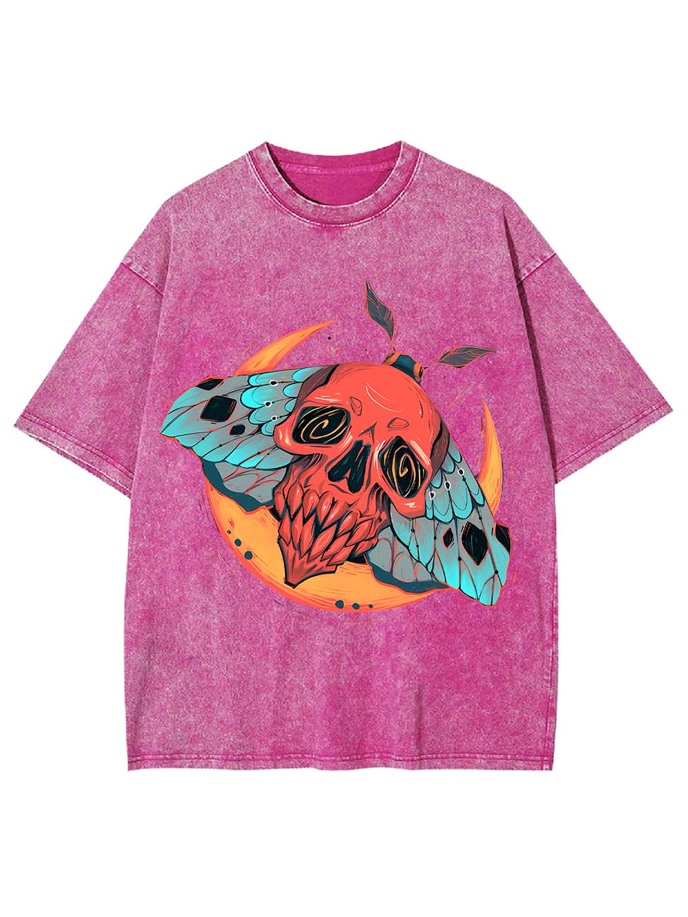 Skull Moth Eclipse Washed Tshirt