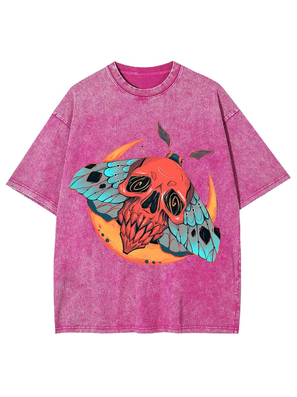 Skull Moth Eclipse Washed Tshirt
