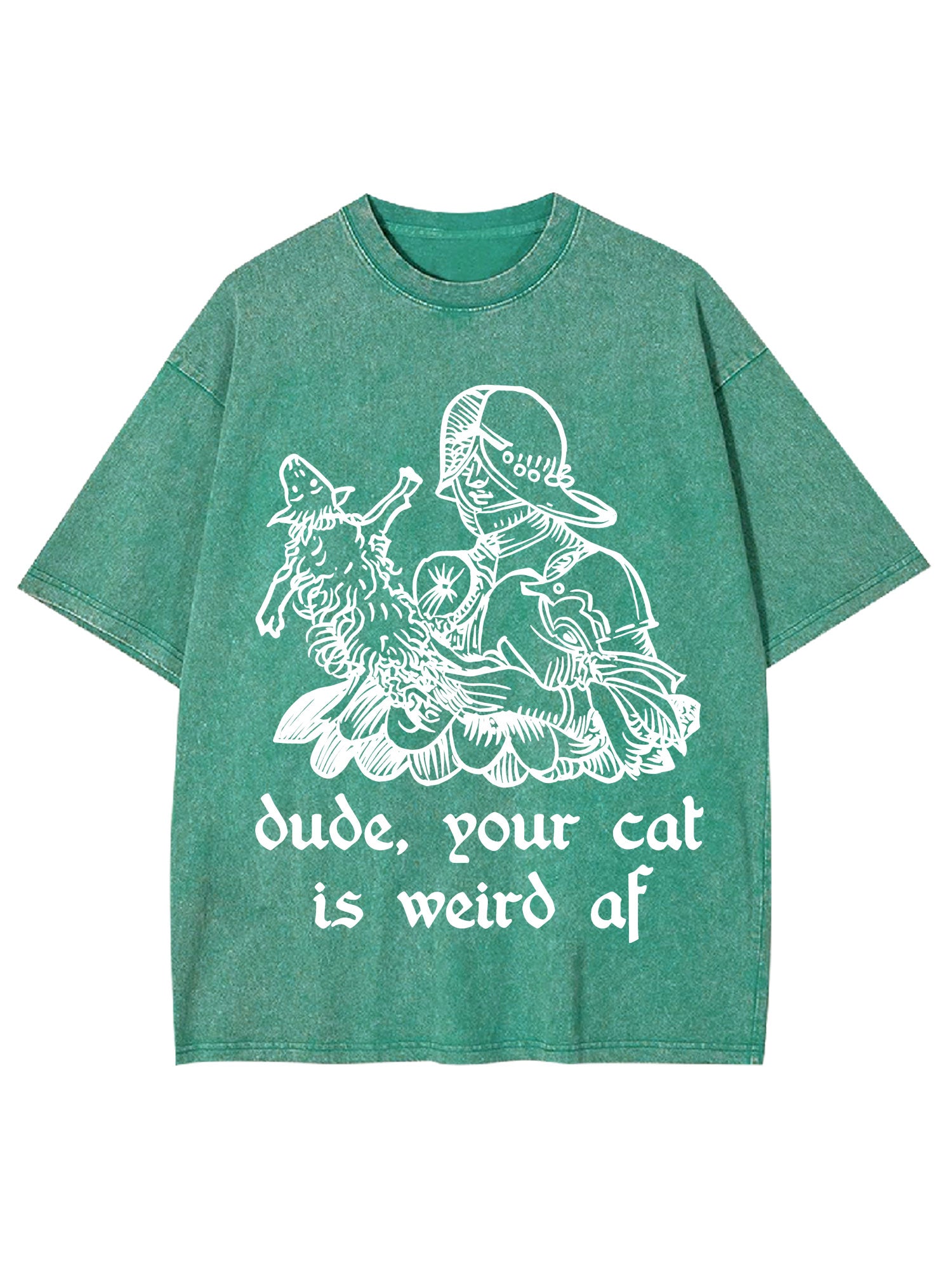 Dude, Your Cat Is Weird Af Washed Tshirt