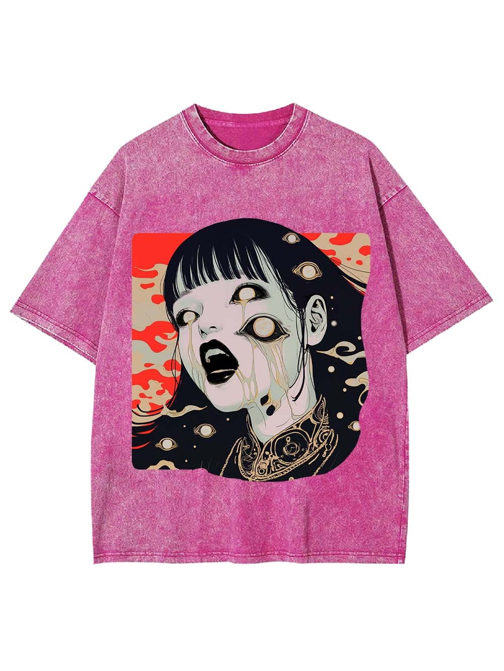 Eyes Of Chaotic Despair Washed Tshirt-ClassyOutlaw Sale