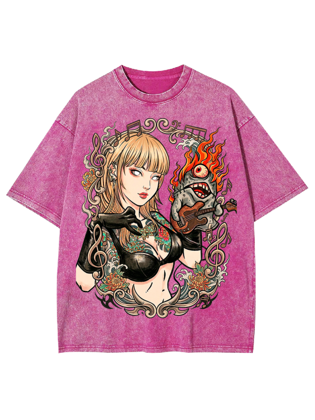 Burning Sound – Punk Goddess Oversized Washed Tshirt
