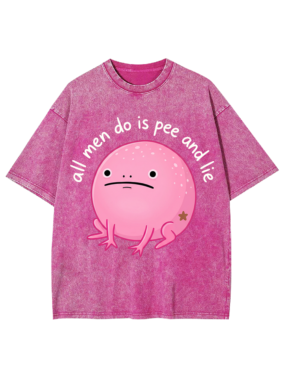 All men do is pee and lie Washed Tshirt
